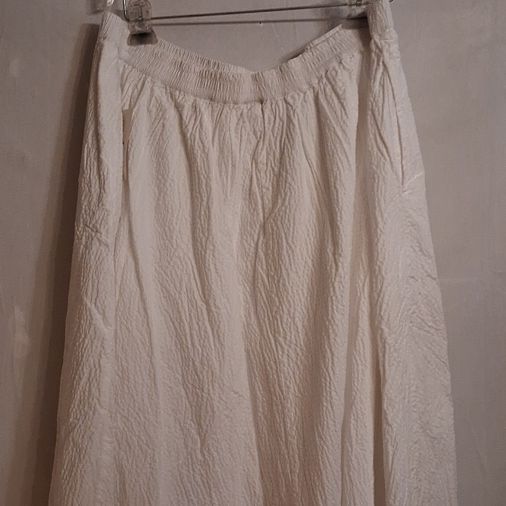 a new day Women's Long White Lined Skirt Size Xxl - Picture 3 of 9